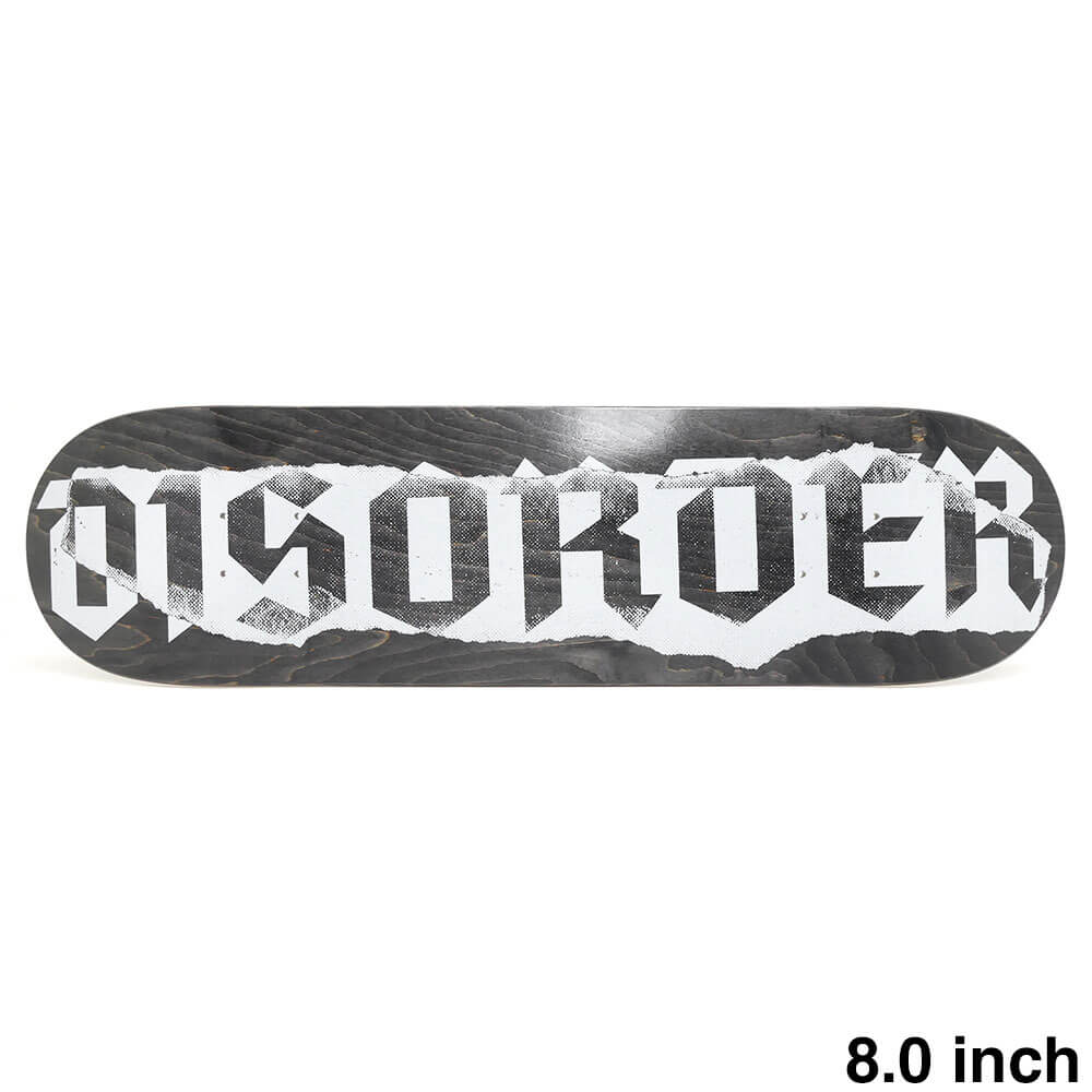 DISORDER DECK ディスオーダー デッキ TEAM RIPPED BLACK STAIN 8.0 スケートボード スケボー 1