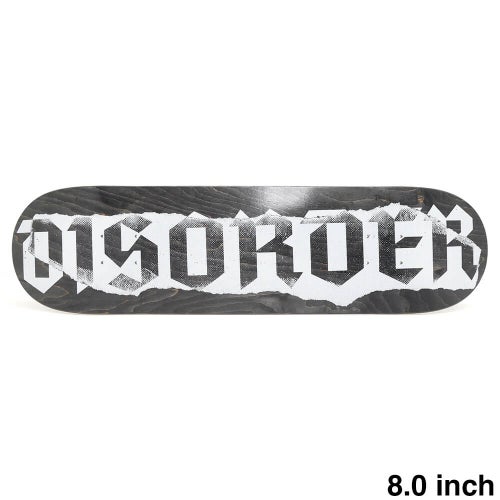 DISORDER DECK ディスオーダー デッキ TEAM RIPPED BLACK STAIN 8.0 スケートボード スケボー 1