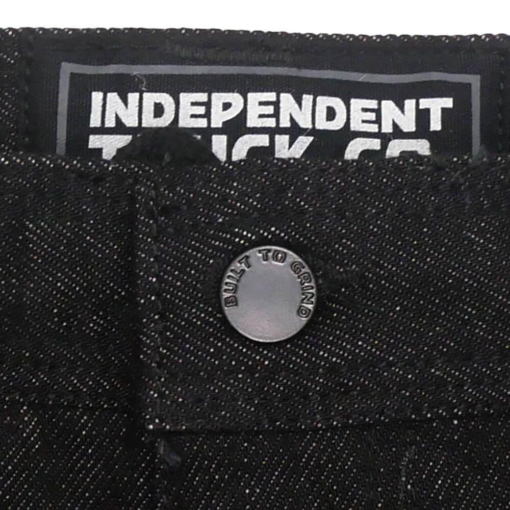 INDEPENDENT PANTS  インディペンデント パンツ ジーンズ  BUILT TO GRIND DOUBLE KNEE  WASHED BLACK   スケートボード スケボー 3
