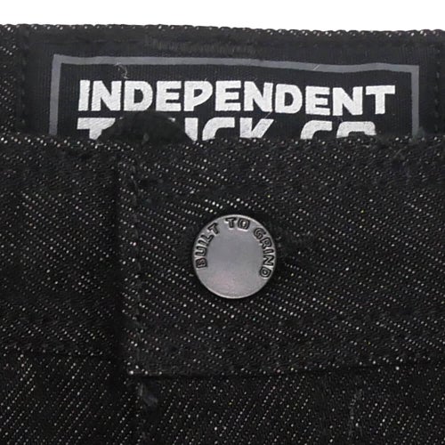 INDEPENDENT PANTS  インディペンデント パンツ ジーンズ  BUILT TO GRIND DOUBLE KNEE  WASHED BLACK   スケートボード スケボー 3
