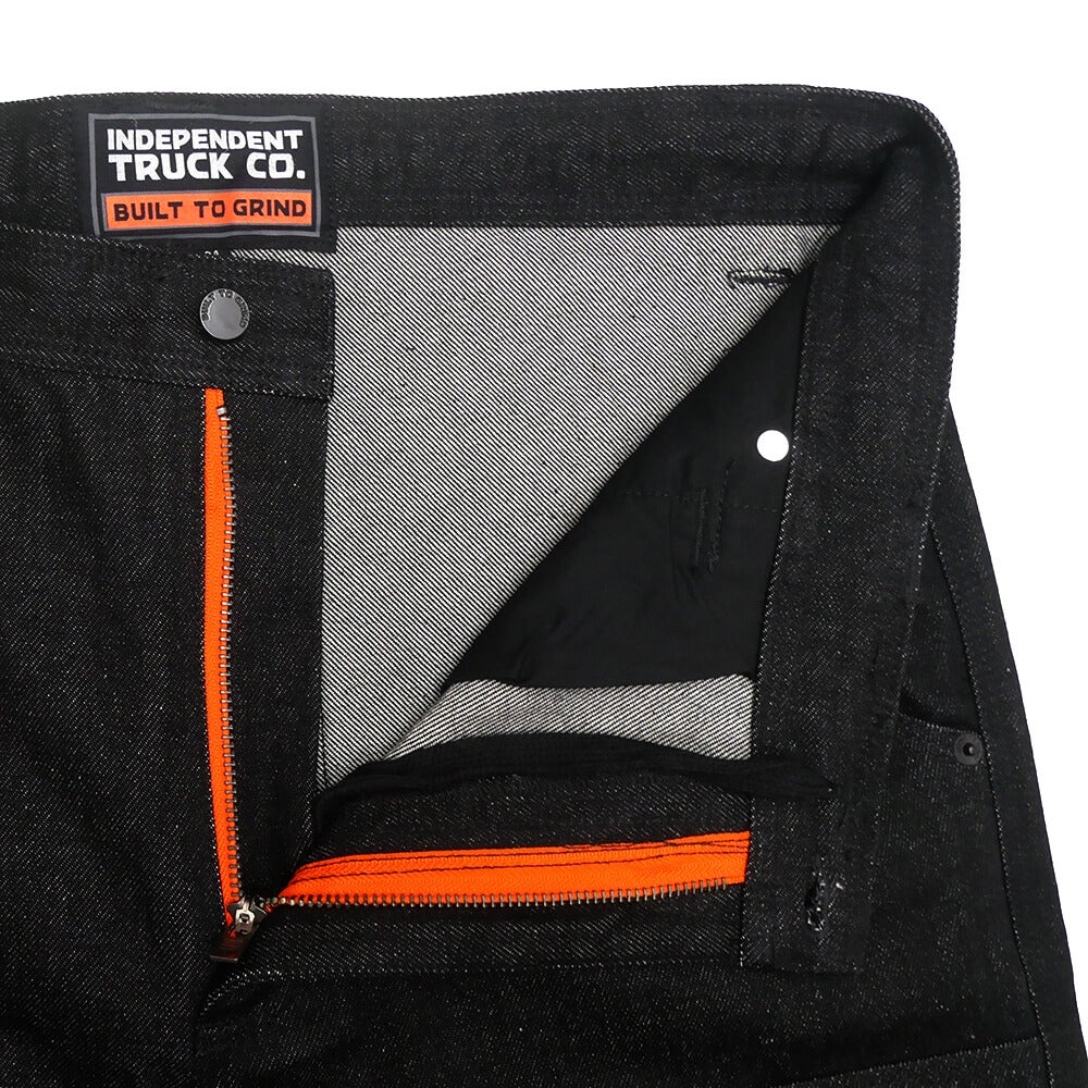 INDEPENDENT PANTS  インディペンデント パンツ ジーンズ  BUILT TO GRIND DOUBLE KNEE  WASHED BLACK   スケートボード スケボー 4