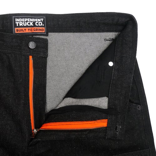 INDEPENDENT PANTS  インディペンデント パンツ ジーンズ  BUILT TO GRIND DOUBLE KNEE  WASHED BLACK   スケートボード スケボー 4