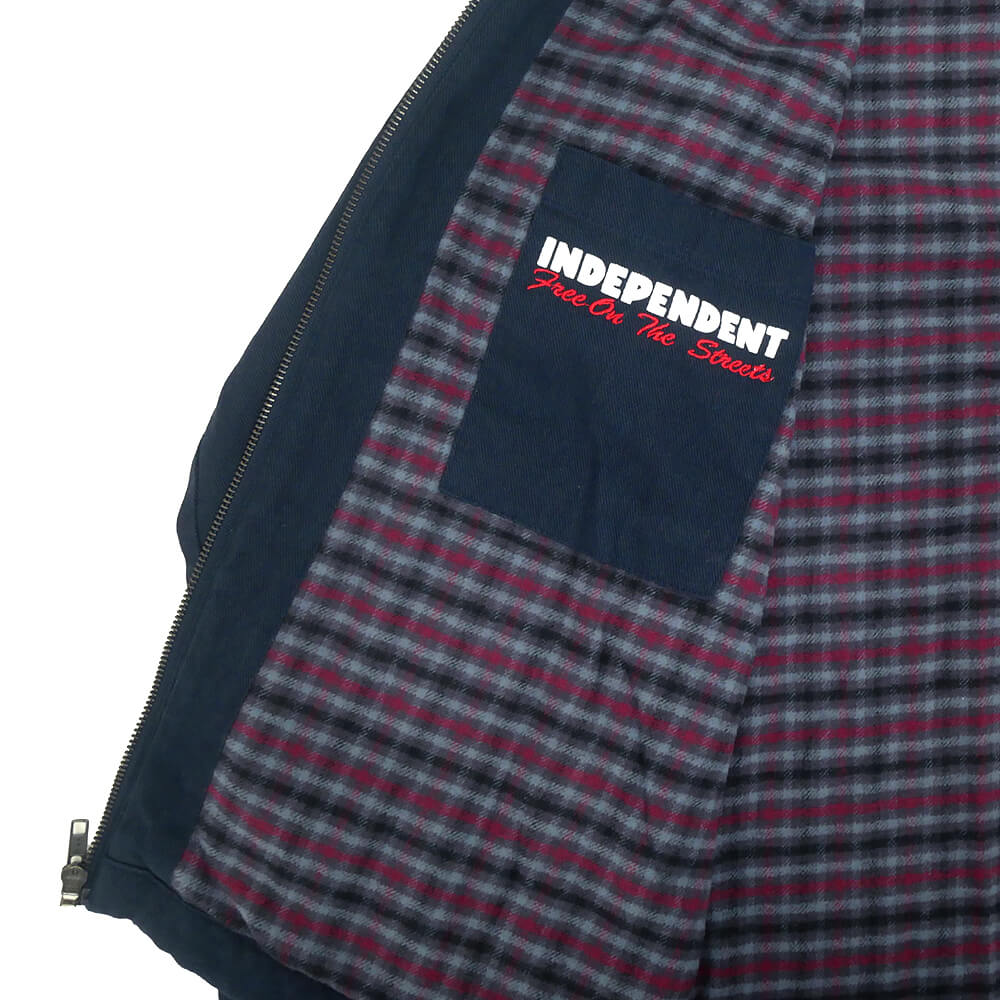 INDEPENDENT JACKET インディペンデント  ジャケット  FREE ON THE STREET WORK NAVY  スケートボード スケボー 4