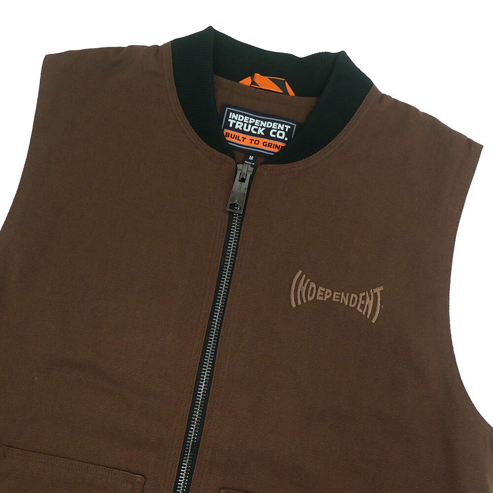 INDEPENDENT JACKET  インディペンデント  ジャケット  BUILT TO GRIND VEST  CHOCOLATE  スケートボード スケボー 1