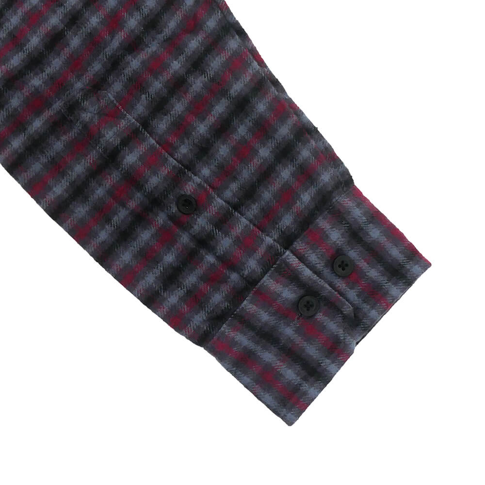 INDEPENDENT LONG SLEEVE  インディペンデント  長袖シャツ  BELMONT FLANNEL SHIRTS  GREY/RED/BLACK  スケートボード スケボー 4