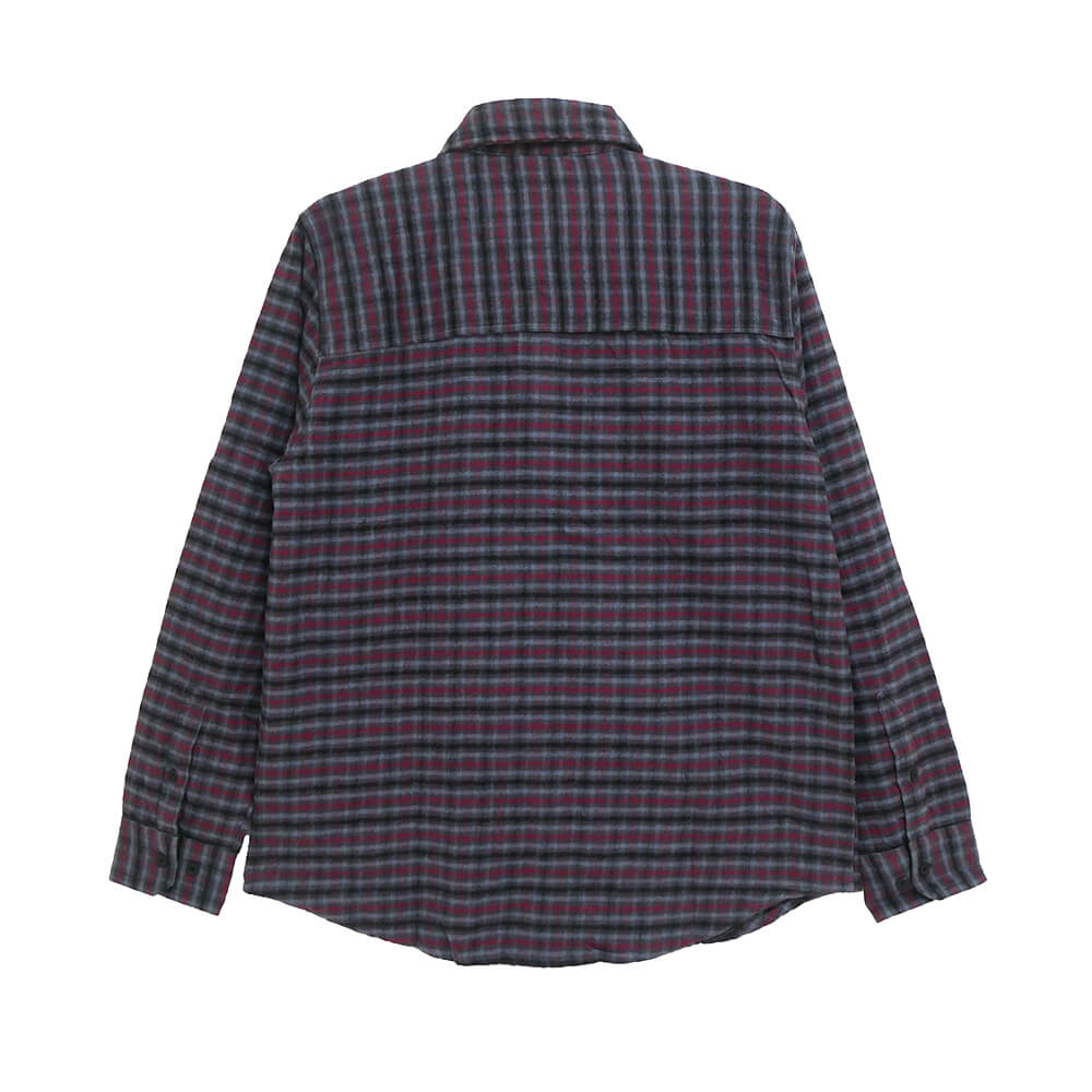 INDEPENDENT LONG SLEEVE  インディペンデント  長袖シャツ  BELMONT FLANNEL SHIRTS  GREY/RED/BLACK  スケートボード スケボー 5