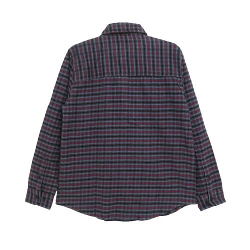 INDEPENDENT LONG SLEEVE  インディペンデント  長袖シャツ  BELMONT FLANNEL SHIRTS  GREY/RED/BLACK  スケートボード スケボー 5