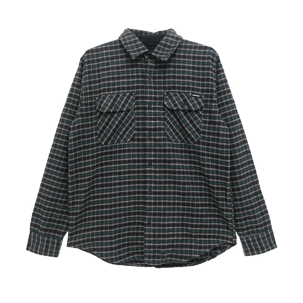 INDEPENDENT LONG SLEEVE  インディペンデント  長袖シャツ  BELMONT FLANNEL SHIRTS  TEAL/GREY/BLACK  スケートボード スケボー 