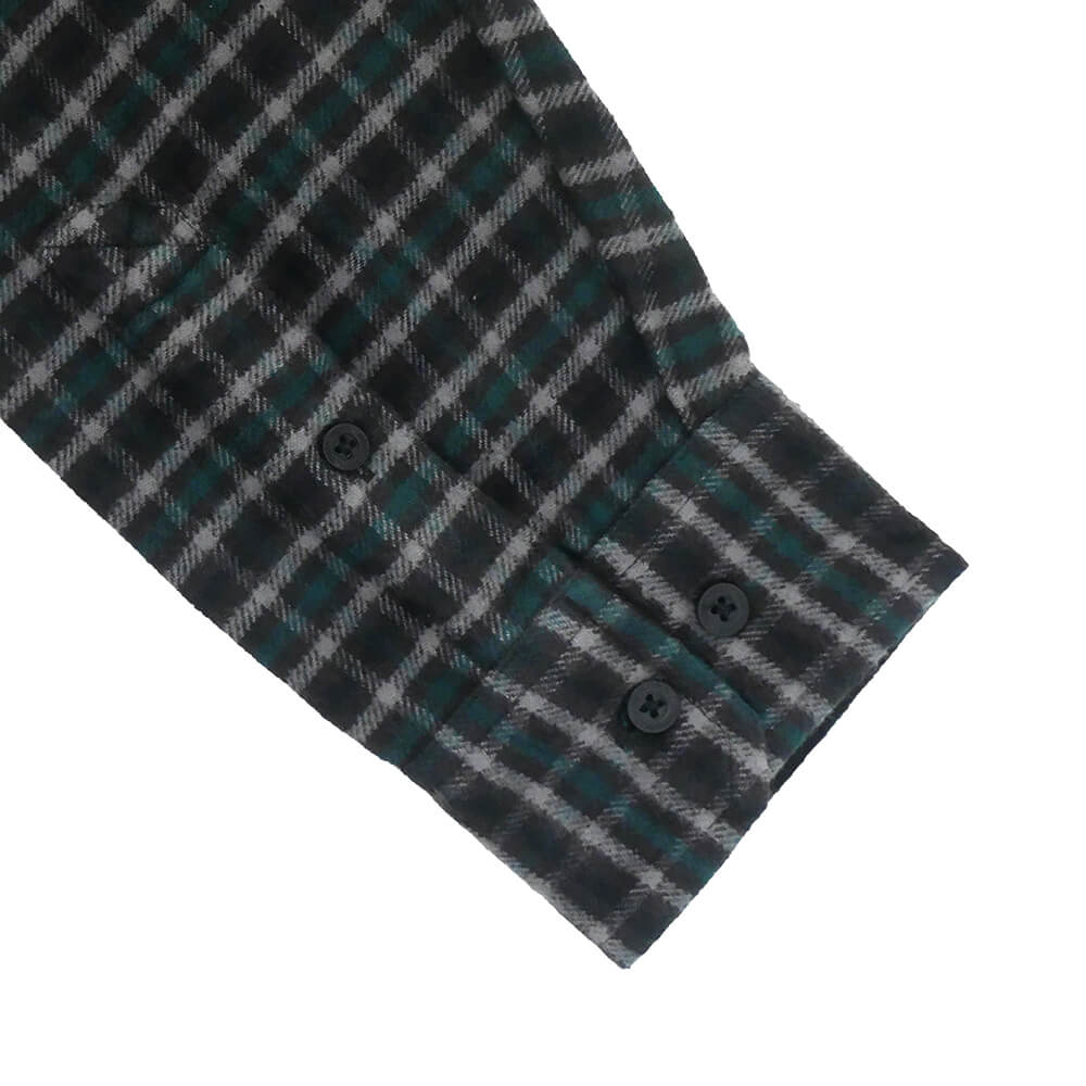 INDEPENDENT LONG SLEEVE  インディペンデント  長袖シャツ  BELMONT FLANNEL SHIRTS  TEAL/GREY/BLACK  スケートボード スケボー 4