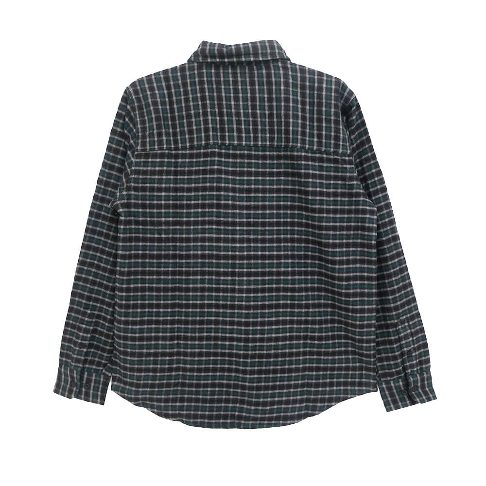 INDEPENDENT LONG SLEEVE  インディペンデント  長袖シャツ  BELMONT FLANNEL SHIRTS  TEAL/GREY/BLACK  スケートボード スケボー 5