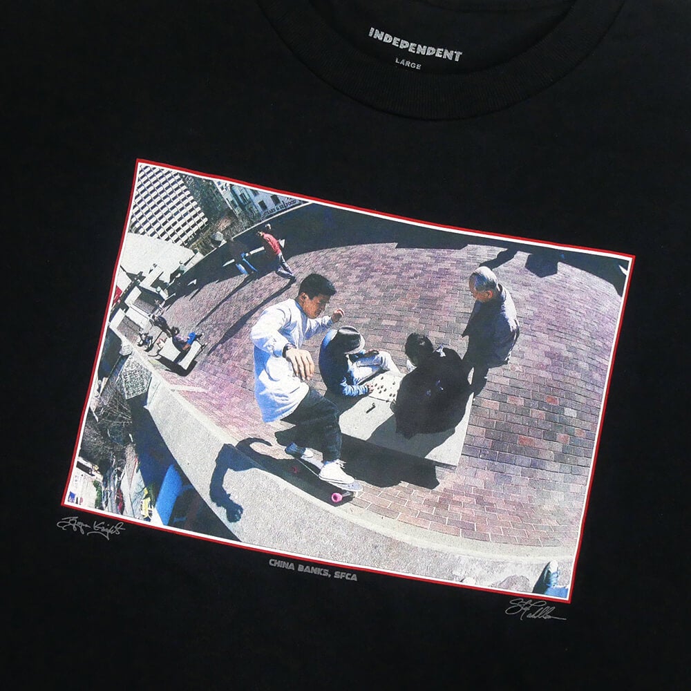 INDEPENDENT T-SHIRT  インディペンデント  Tシャツ  CABALLERO CHINA BANK BLACK  スケートボード スケボー 1
