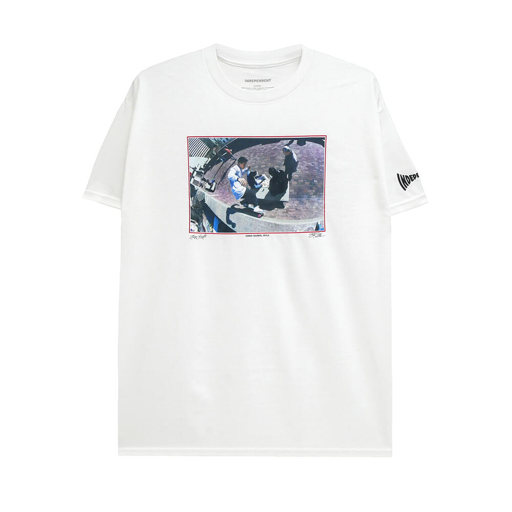 INDEPENDENT T-SHIRT  インディペンデント  Tシャツ  CABALLERO CHINA BANKS  WHITE スケートボード スケボー 