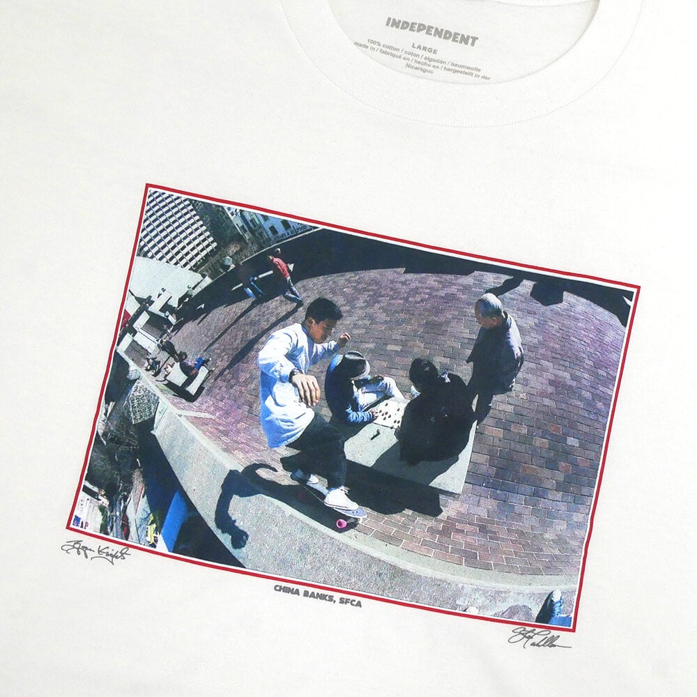 INDEPENDENT T-SHIRT  インディペンデント  Tシャツ  CABALLERO CHINA BANKS  WHITE スケートボード スケボー 1