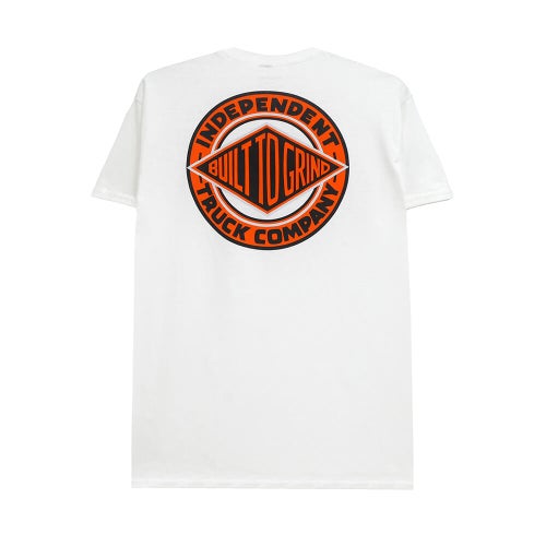 INDEPENDENT T-SHIRT  インディペンデント  Tシャツ  BTG SUMMIT  WHITE/ORANGE  スケートボード スケボー 
