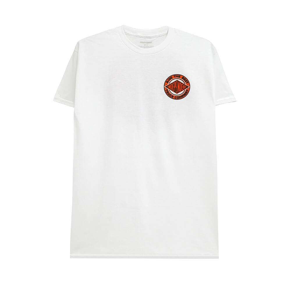 INDEPENDENT T-SHIRT  インディペンデント  Tシャツ  BTG SUMMIT  WHITE/ORANGE  スケートボード スケボー 1