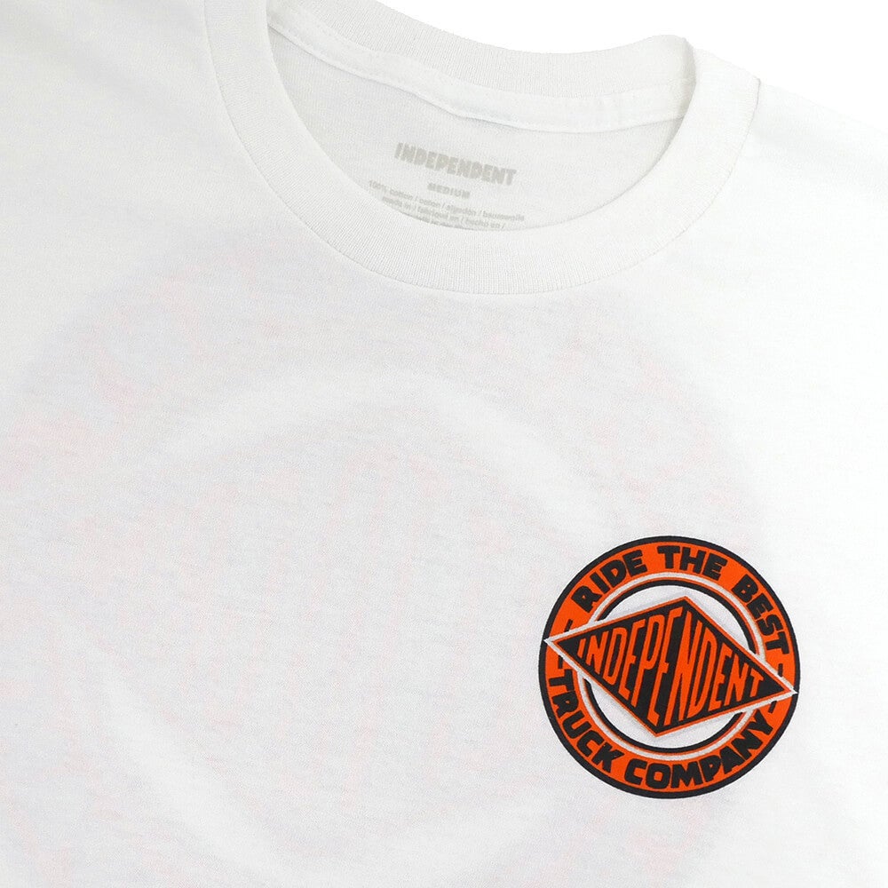 INDEPENDENT T-SHIRT  インディペンデント  Tシャツ  BTG SUMMIT  WHITE/ORANGE  スケートボード スケボー 2