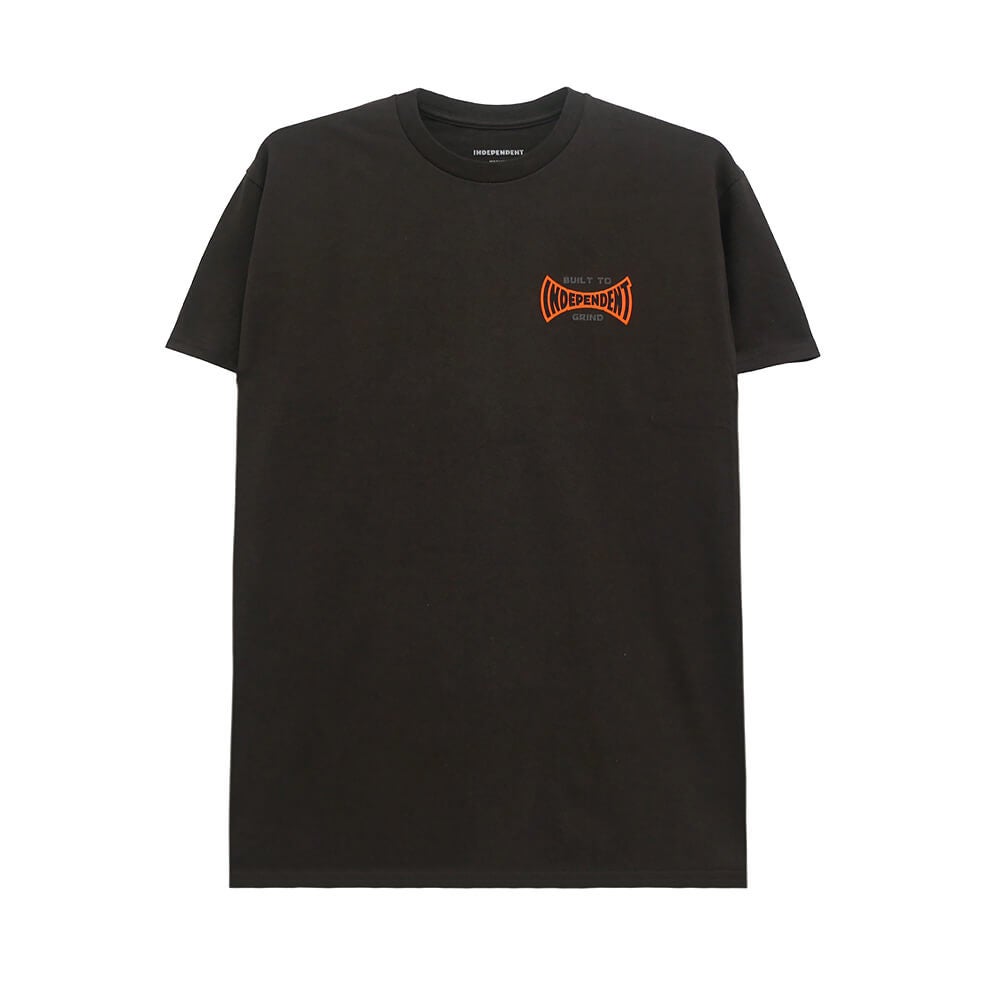 INDEPENDENT T-SHIRT  インディペンデント  Tシャツ  BUILT TO GRIND SPAN  DARK CHOCOLATE  スケートボード スケボー 1