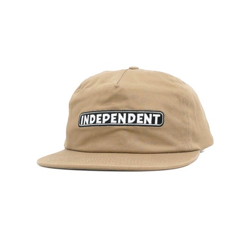 INDEPENDENT CAP  インディペンデント  キャップ  BAR LOGO SNAPBACK  KHAKI<br> スケートボード スケボー 