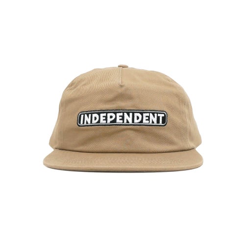 INDEPENDENT CAP  インディペンデント  キャップ  BAR LOGO SNAPBACK  KHAKI<br> スケートボード スケボー 1