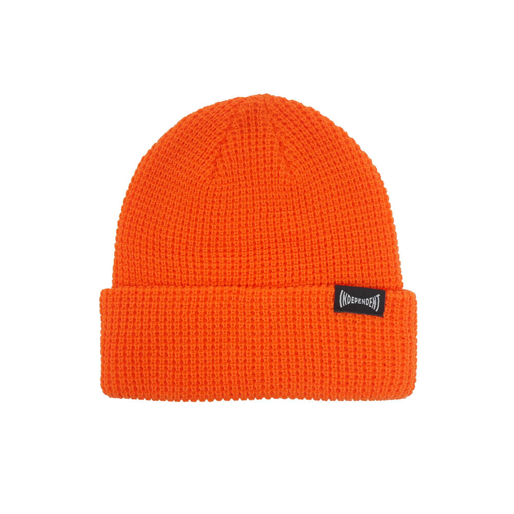 INDEPENDENT KNITCAP  インディペンデント  ニットキャップ  BUILT TO GRIND WAFFLE BEANIE  ORANGE  スケートボード スケボー 