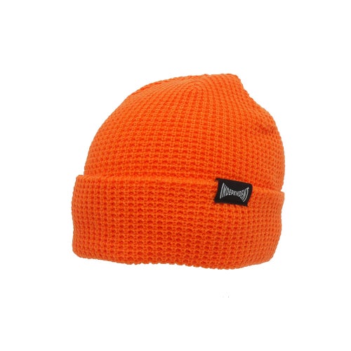 INDEPENDENT KNITCAP  インディペンデント  ニットキャップ  BUILT TO GRIND WAFFLE BEANIE  ORANGE  スケートボード スケボー 1