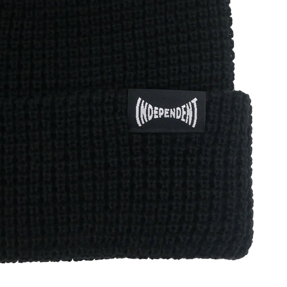INDEPENDENT KNITCAP  インディペンデント ニットキャップ  BUILT TO GRIND WAFFLE BEANIE  BLACK  スケートボード スケボー 2