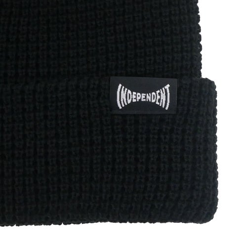INDEPENDENT KNITCAP  インディペンデント ニットキャップ  BUILT TO GRIND WAFFLE BEANIE  BLACK  スケートボード スケボー 2