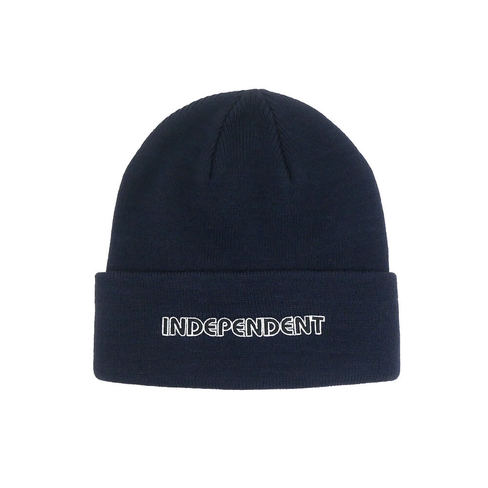 INDEPENDENT KNITCAP  インディペンデント ニットキャップ  GROUND WORK BEANIE  NAVY  スケートボード スケボー 