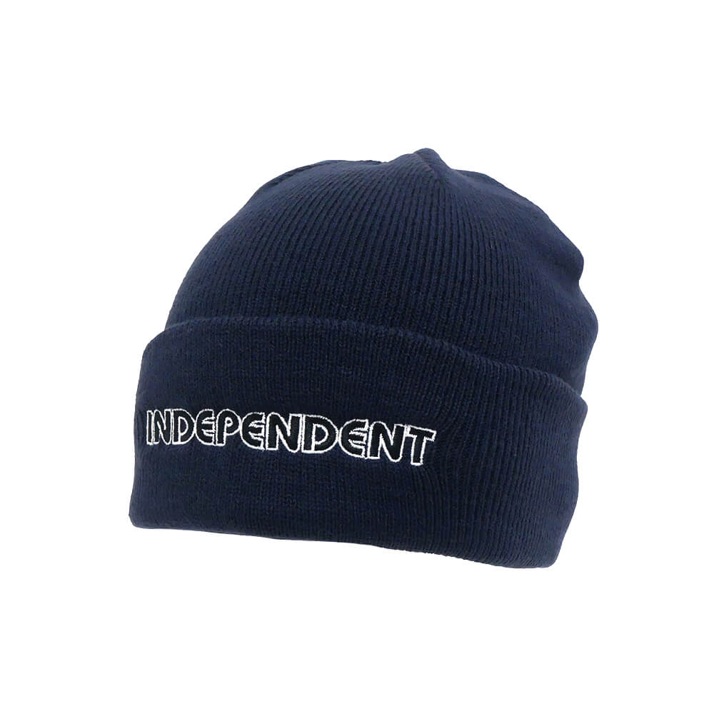 INDEPENDENT KNITCAP  インディペンデント ニットキャップ  GROUND WORK BEANIE  NAVY  スケートボード スケボー 1