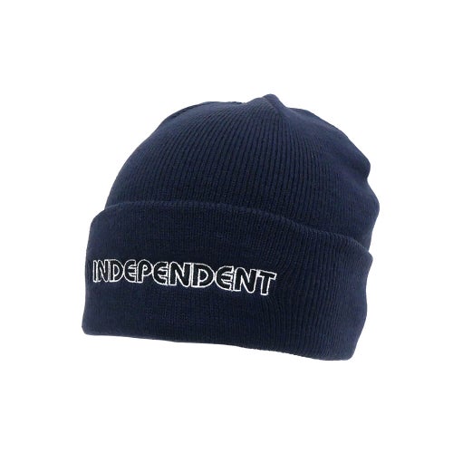 INDEPENDENT KNITCAP  インディペンデント ニットキャップ  GROUND WORK BEANIE  NAVY  スケートボード スケボー 1