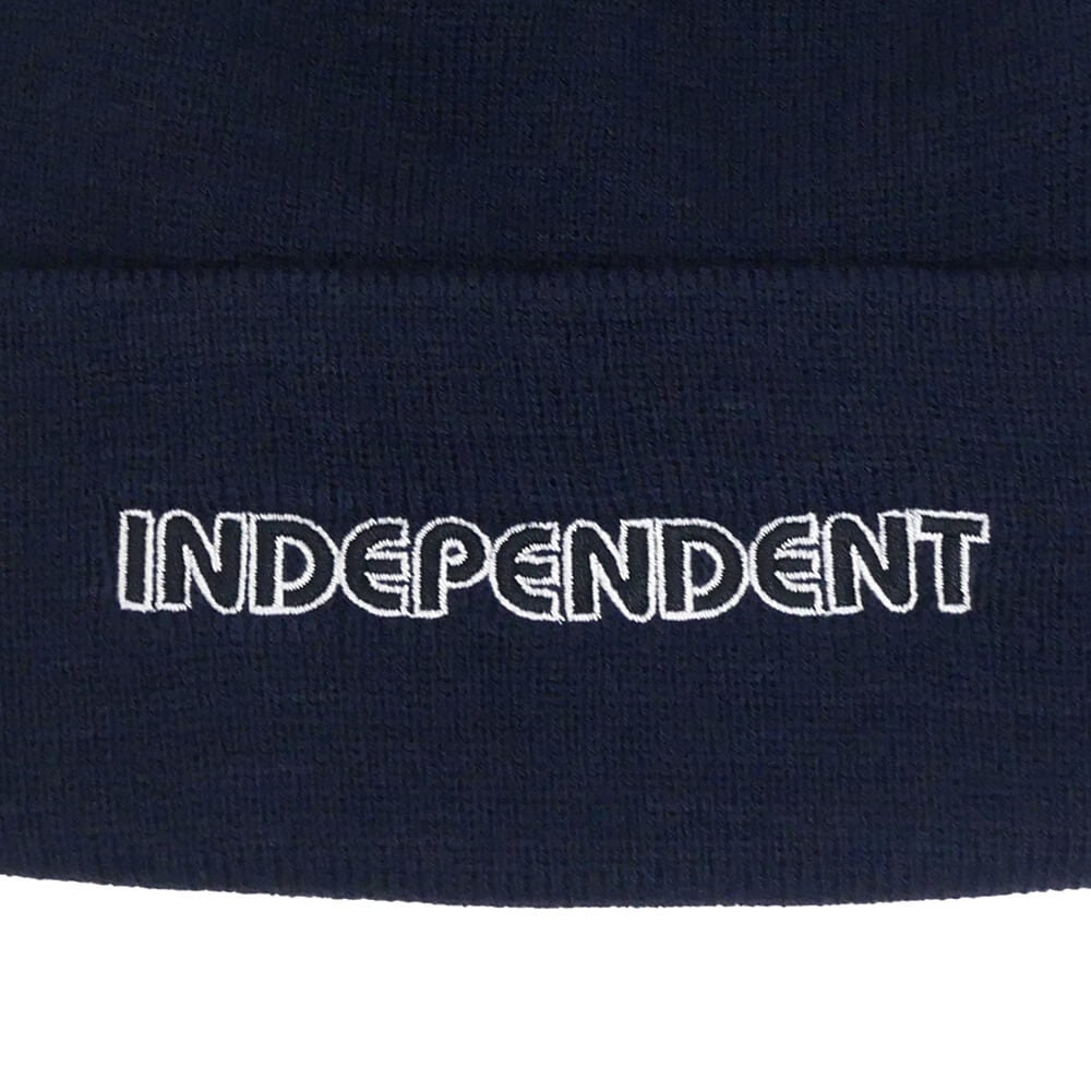 INDEPENDENT KNITCAP  インディペンデント ニットキャップ  GROUND WORK BEANIE  NAVY  スケートボード スケボー 2