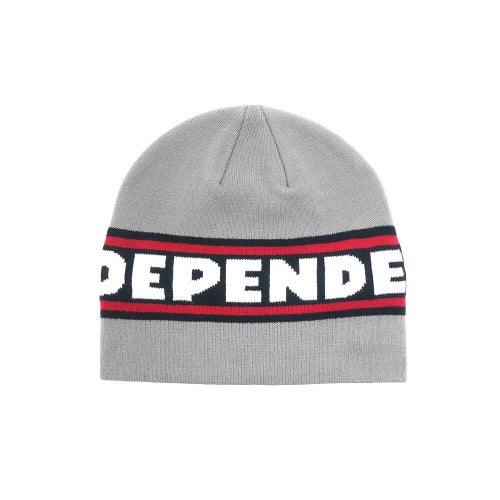 INDEPENDENT KNITCAP  インディペンデント ニットキャップ  BAR LOGO SKULL BEANIE  GREY スケートボード スケボー 