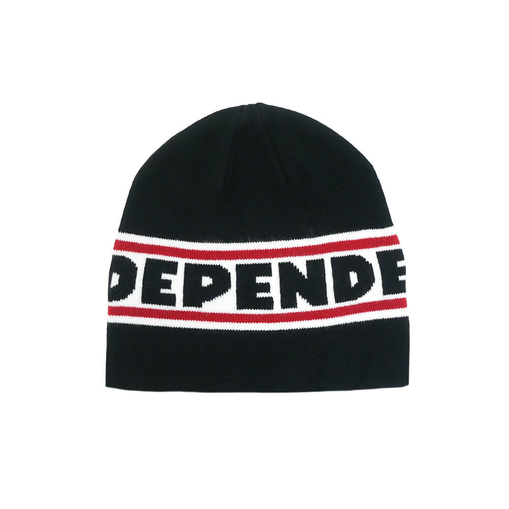 INDEPENDENT KNITCAP  インディペンデント  ニットキャップ  BAR LOGO SKULL BEANIE  BLACK  スケートボード スケボー 