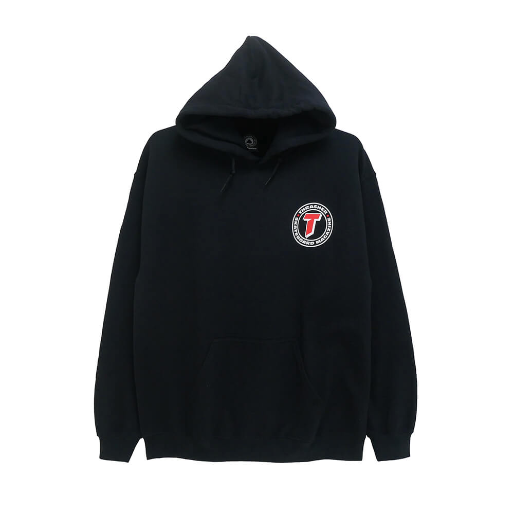 THRASHER HOOD スラッシャー パーカー NUMBER 1 REDUX BLACK（US企画）  スケートボード スケボー 1