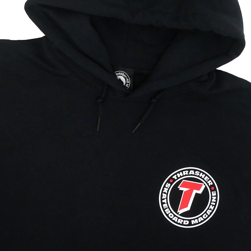 THRASHER HOOD スラッシャー パーカー NUMBER 1 REDUX BLACK（US企画）  スケートボード スケボー 2