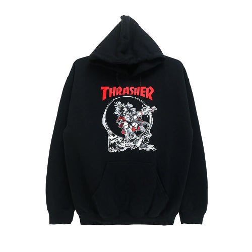 THRASHERHOODスラッシャーパーカーOUTLAWBLACK（US企画）スケートボードスケボー
