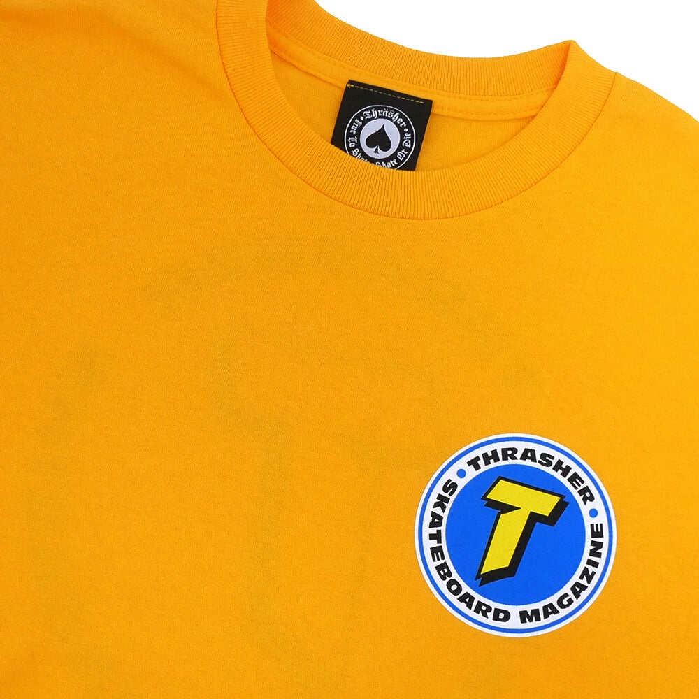 THRASHER T-SHIRT スラッシャー Tシャツ NUMBER 1 REDUX GOLD（US企画）スケートボードスケボー 2