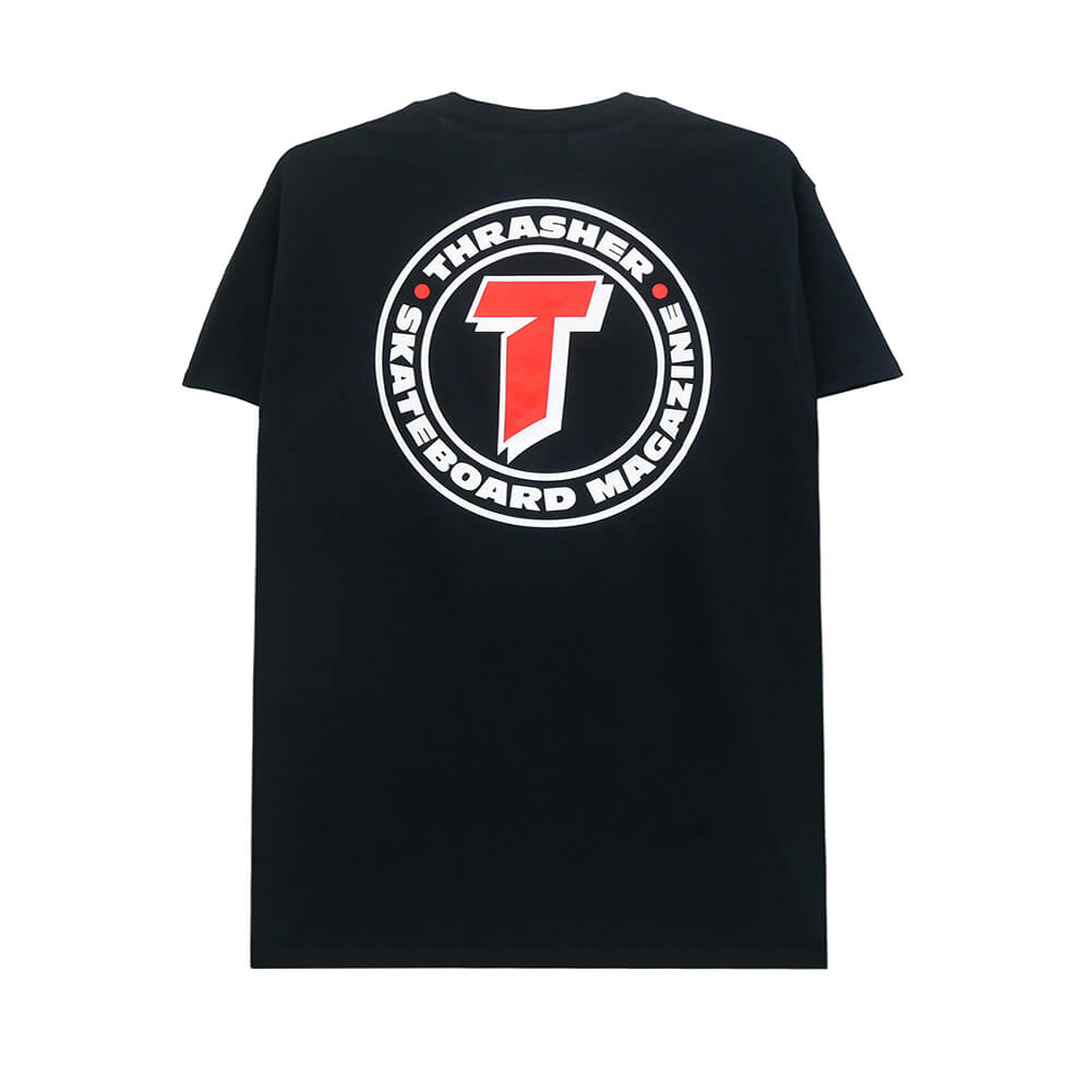 THRASHER T-SHIRT スラッシャー Tシャツ NUMBER 1 REDUX BLACK（US企画）スケートボード スケボー