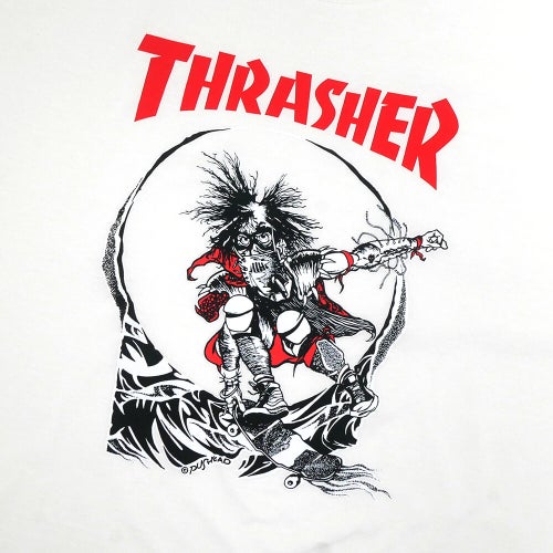 THRASHER T-SHIRTスラッシャーTシャツ OUTLAW WHITE（US企画）スケートボードスケボー 1