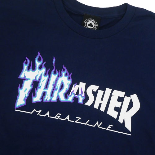 THRASHER T-SHIRT スラッシャー Tシャツ IGNITE NAVY（US企画）スケートボードスケボー 1