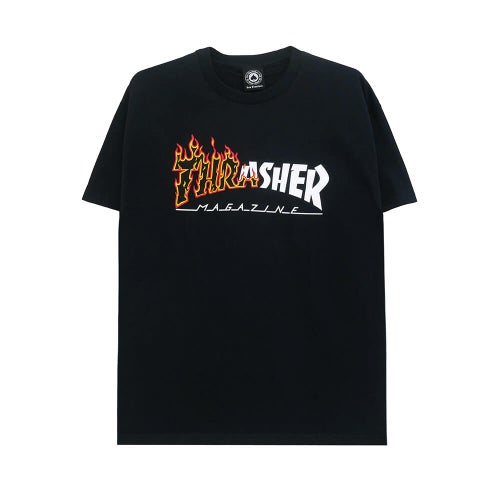THRASHER T-SHIRT スラッシャー Tシャツ IGNITE BLACK（US企画）  スケートボード スケボー