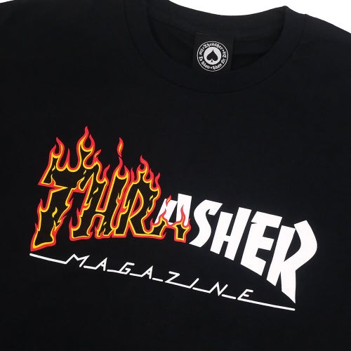 THRASHER T-SHIRT スラッシャー Tシャツ IGNITE BLACK（US企画）  スケートボード スケボー1