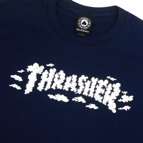 THRASHER T-SHIRT スラッシャー Tシャツ CLOUDS BY SPANKY NAVY（US企画）スケートボードスケボー 1