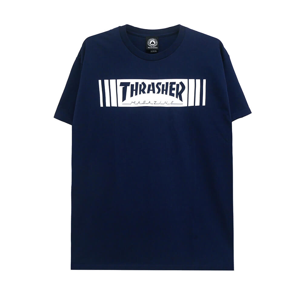THRASHER T-SHIRT スラッシャー Tシャツ BAR NAVY（US企画）スケートボードスケボー