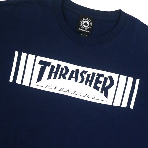 THRASHER T-SHIRT スラッシャー Tシャツ BAR NAVY（US企画）スケートボードスケボー 1