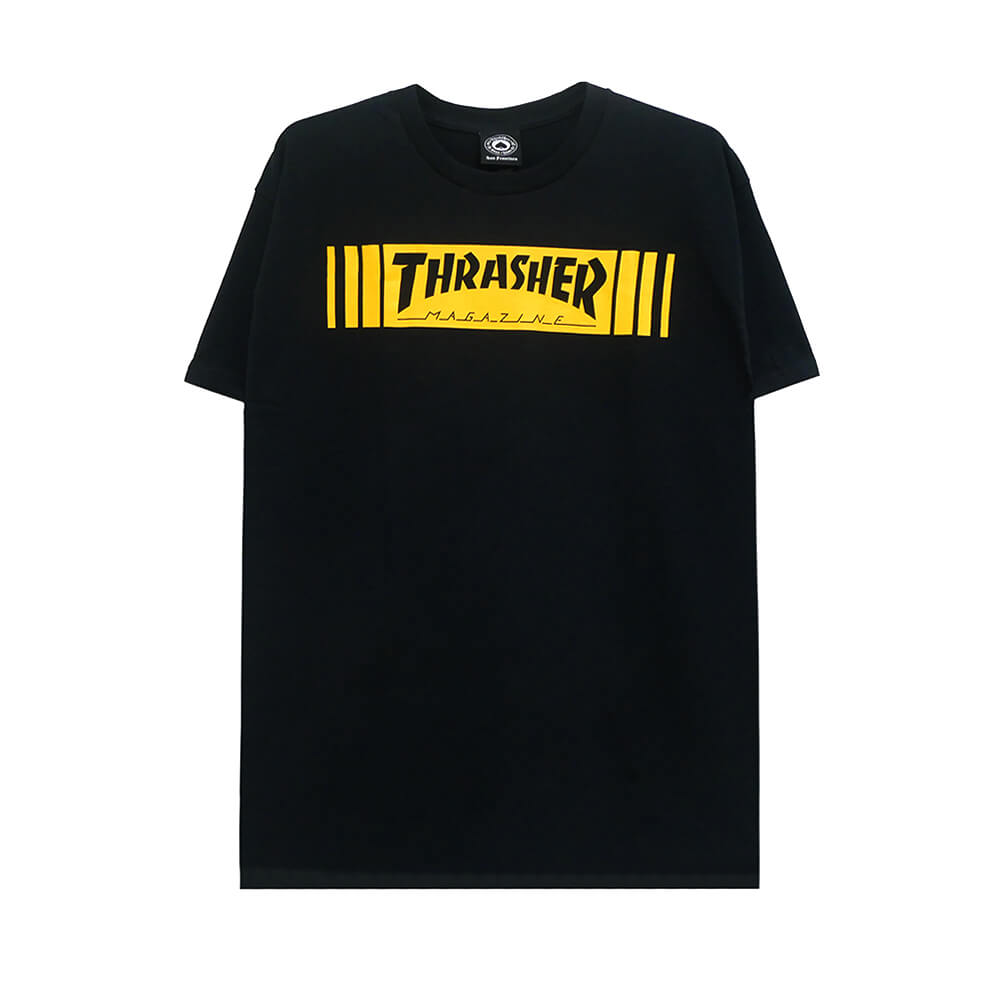 THRASHER T-SHIRT スラッシャー Tシャツ BAR BLACK（US企画）スケートボードスケボー