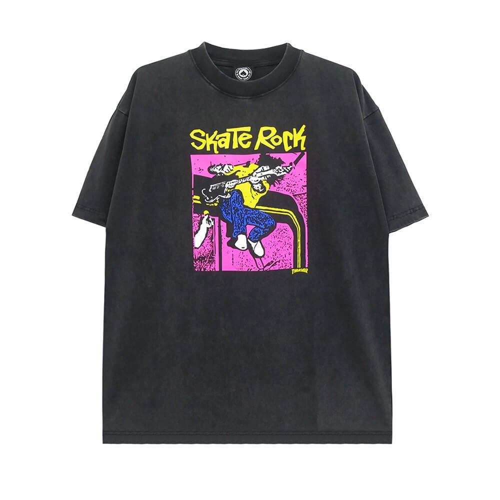 THRASHER T-SHIRT スラッシャー Tシャツ SKATE ROCK VOL2 VINTAGE BLACK（US企画）スケートボード スケボー 