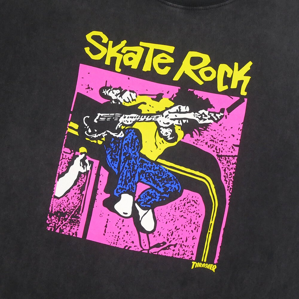 THRASHER T-SHIRT スラッシャー Tシャツ SKATE ROCK VOL2 VINTAGE BLACK（US企画）スケートボード スケボー 1