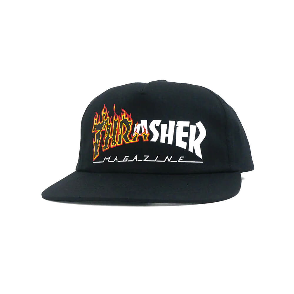 THRASHER CAP スラッシャー キャップ IGNITE SNAPBACK BLACK（US企画） スケートボード スケボー 