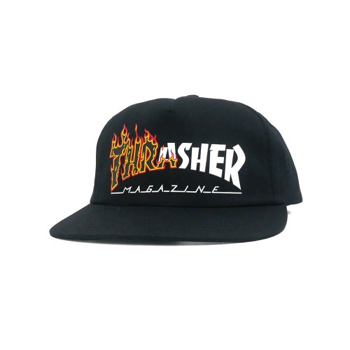 THRASHER CAP スラッシャー キャップ IGNITE SNAPBACK BLACK（US企画） スケートボード スケボー 
